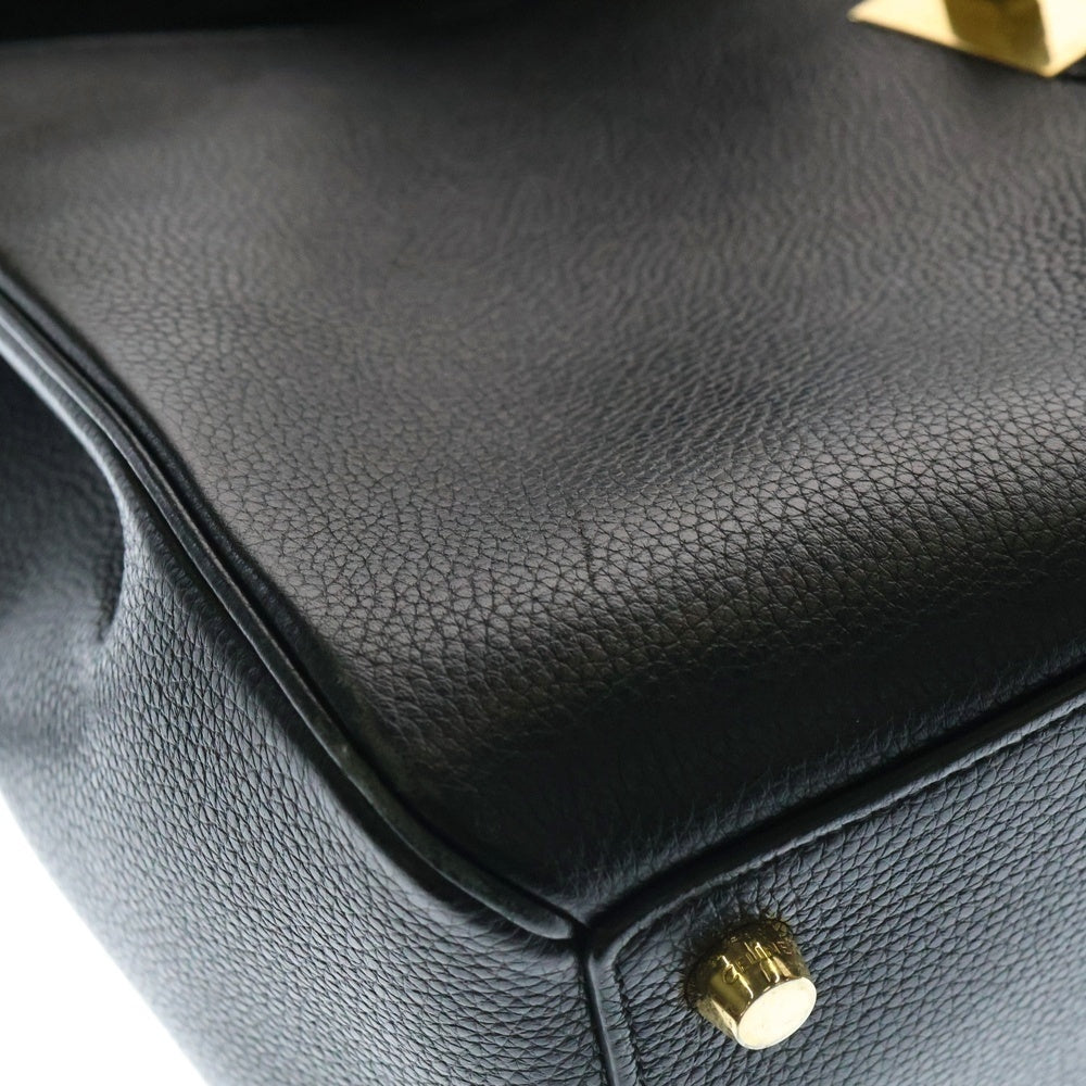 CELINE(セリーヌ) クラシック16 セーズ ミディアム 2WAY レザーハンドバッグ ショルダーバッグ ブラック レディース