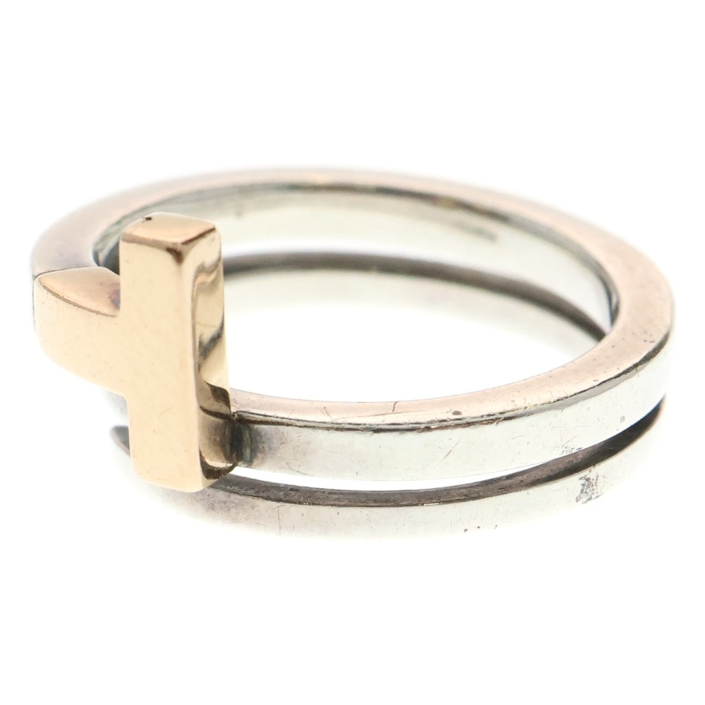 TIFFANY & Co.(ティファニー) Tスクエア ラップ リング ゴールド×シルバー 750×925 46