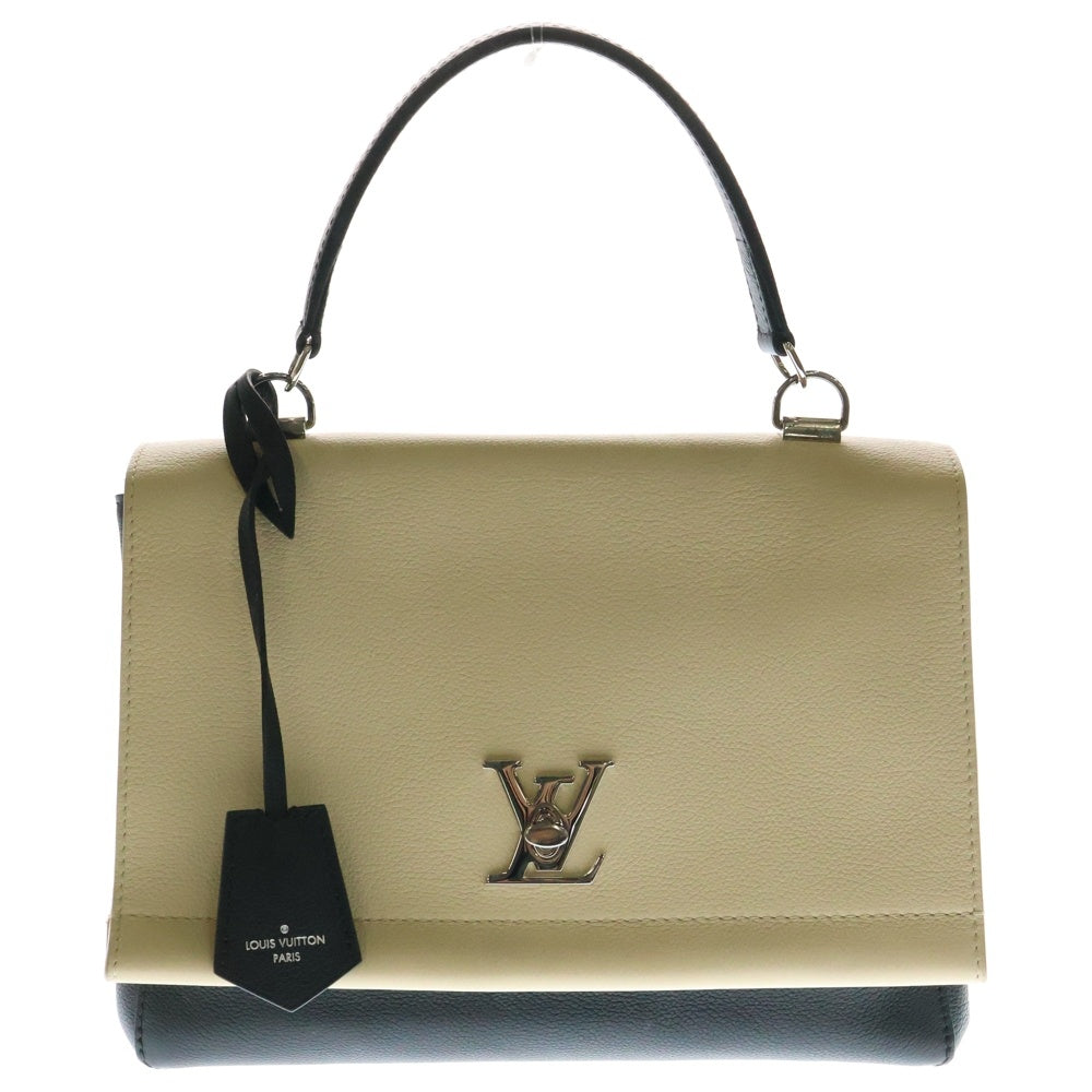 LOUIS VUITTON(ルイヴィトン) ロックミー カルターブル ハンドバッグ レザー アイボリー×ブラック シルバー金具 M50252