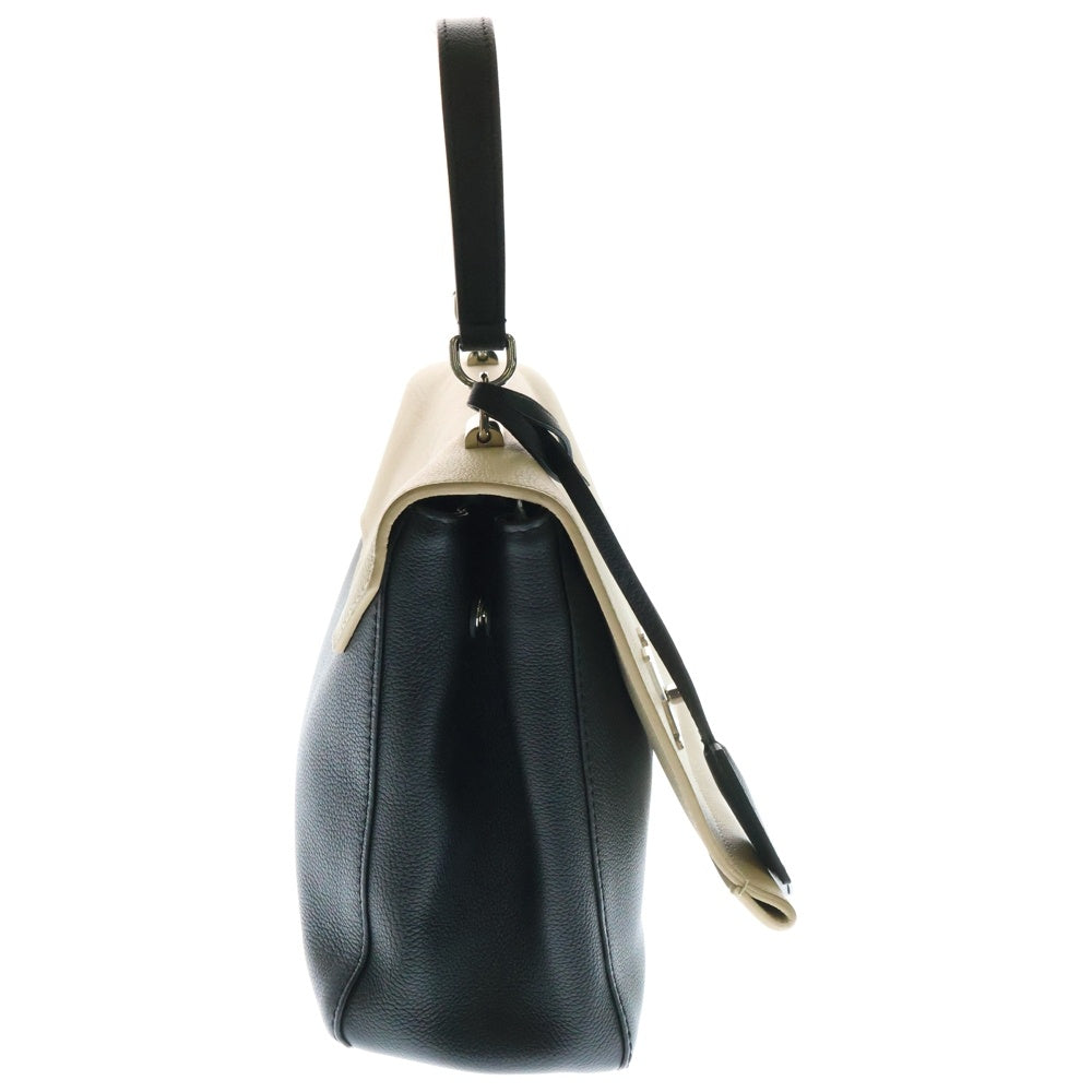LOUIS VUITTON(ルイヴィトン) ロックミー カルターブル ハンドバッグ レザー アイボリー×ブラック シルバー金具 M50252