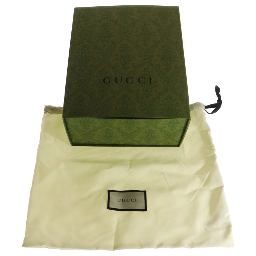 GUCCI(グッチ) GGマーモント レザー切替キルティングチェーンショルダーバッグ ベージュ/ブラック 447632