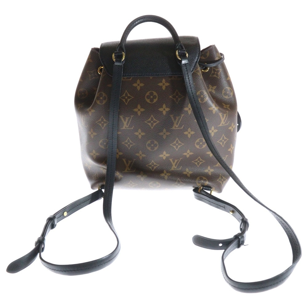 LOUIS VUITTON(ルイヴィトン) モノグラム モンスリ NM PM チャーム付レザーバックパック リュック ブラウン レディース M45515