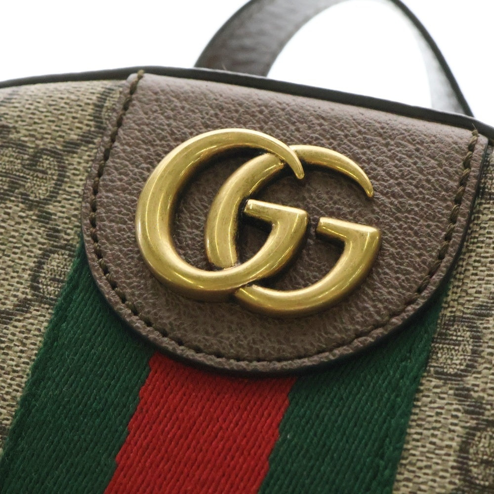 GUCCI(グッチ) オフィディア GGスプリーム スモール レザーバックパック リュック ブラウン/ベージュ 547965