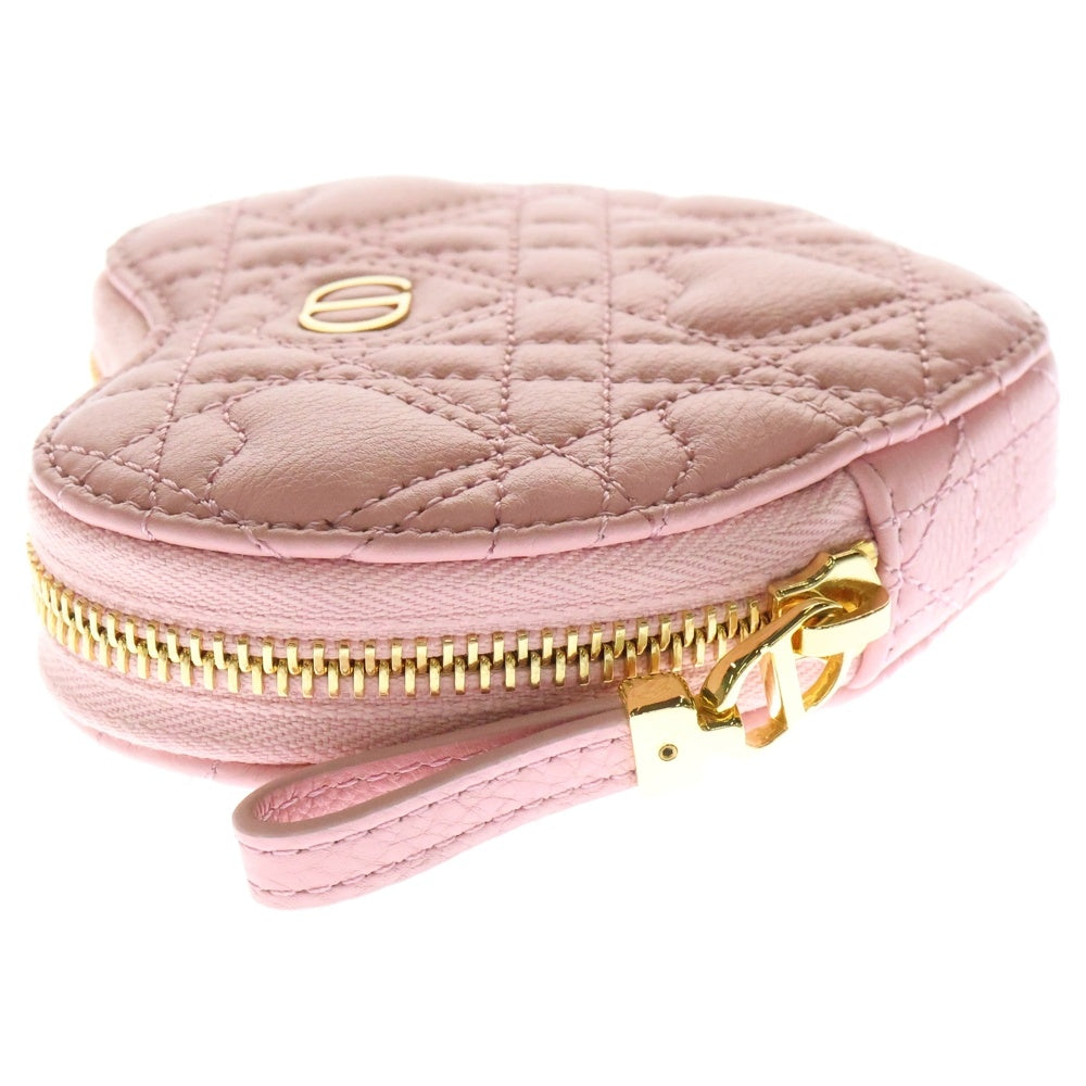 Christian Dior(クリスチャンディオール) Dior Caro カロ ハートポーチ ショルダーバッグ ピンク カーフスキン ゴールド金具 S5097UNID