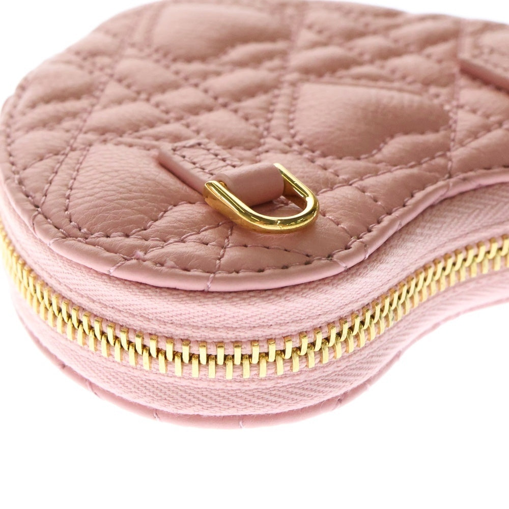 Christian Dior(クリスチャンディオール) Dior Caro カロ ハートポーチ ショルダーバッグ ピンク カーフスキン ゴールド金具 S5097UNID
