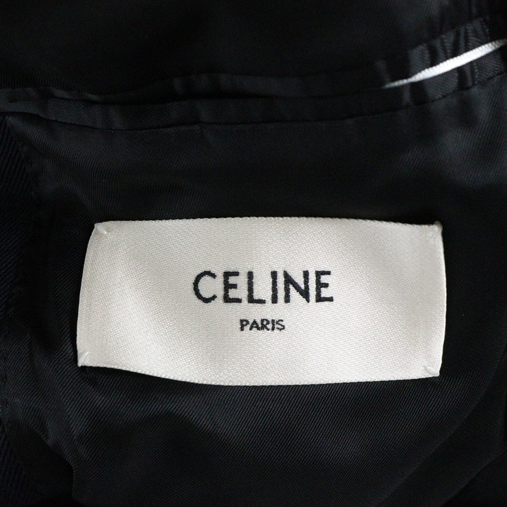 CELINE(セリーヌ) ウール ゴールドボタン 2B テーラードジャケット ブレザー ネイビー 2V06G092D