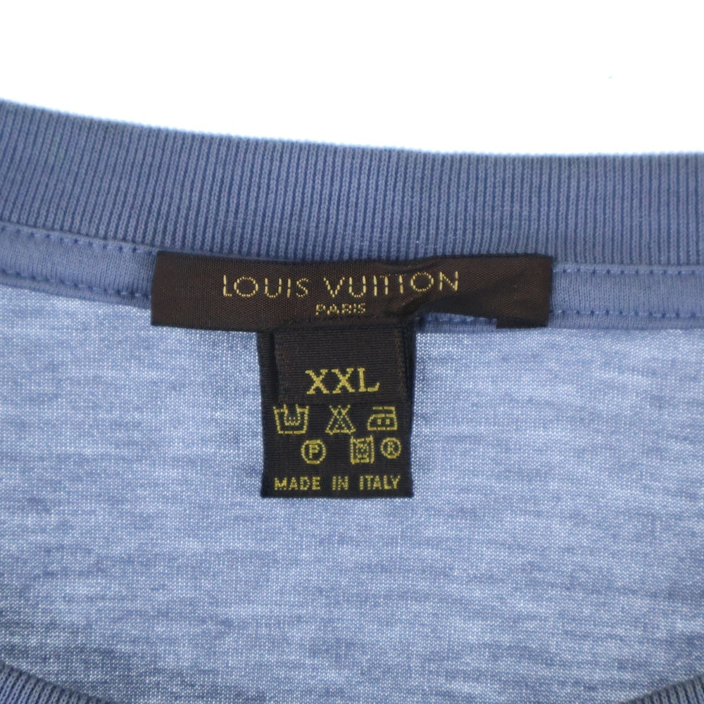 LOUIS VUITTON(ルイヴィトン) クルーネック 無地 半袖Tシャツ ライトブルー XXL