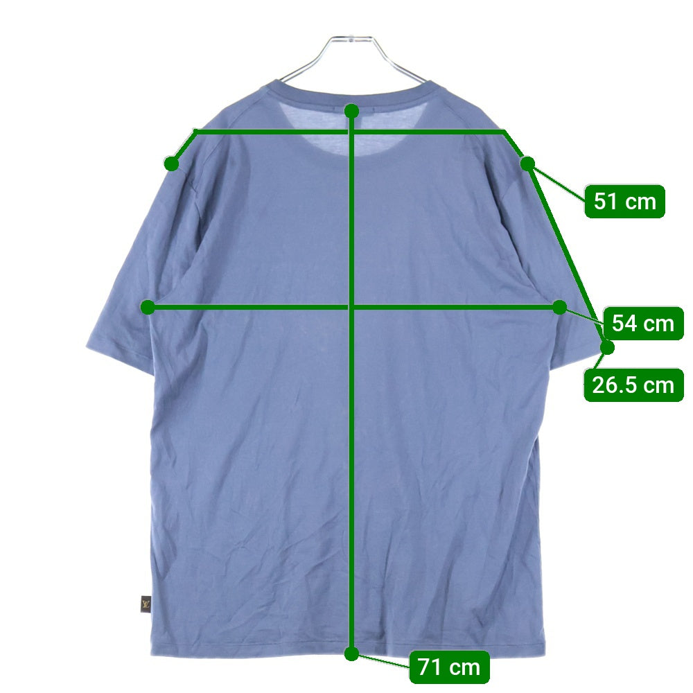 LOUIS VUITTON(ルイヴィトン) クルーネック 無地 半袖Tシャツ ライトブルー XXL