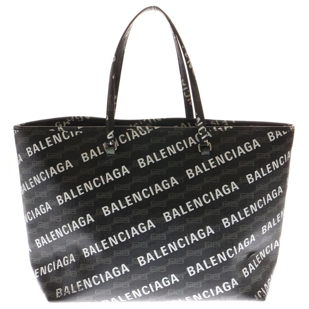 BALENCIAGA(バレンシアガ) ロゴトートバッグ ハンドバッグ ブラック PVCレザー 702703