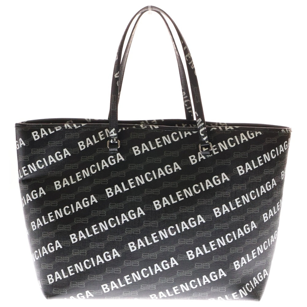 BALENCIAGA(バレンシアガ) ロゴトートバッグ ハンドバッグ ブラック PVCレザー 702703