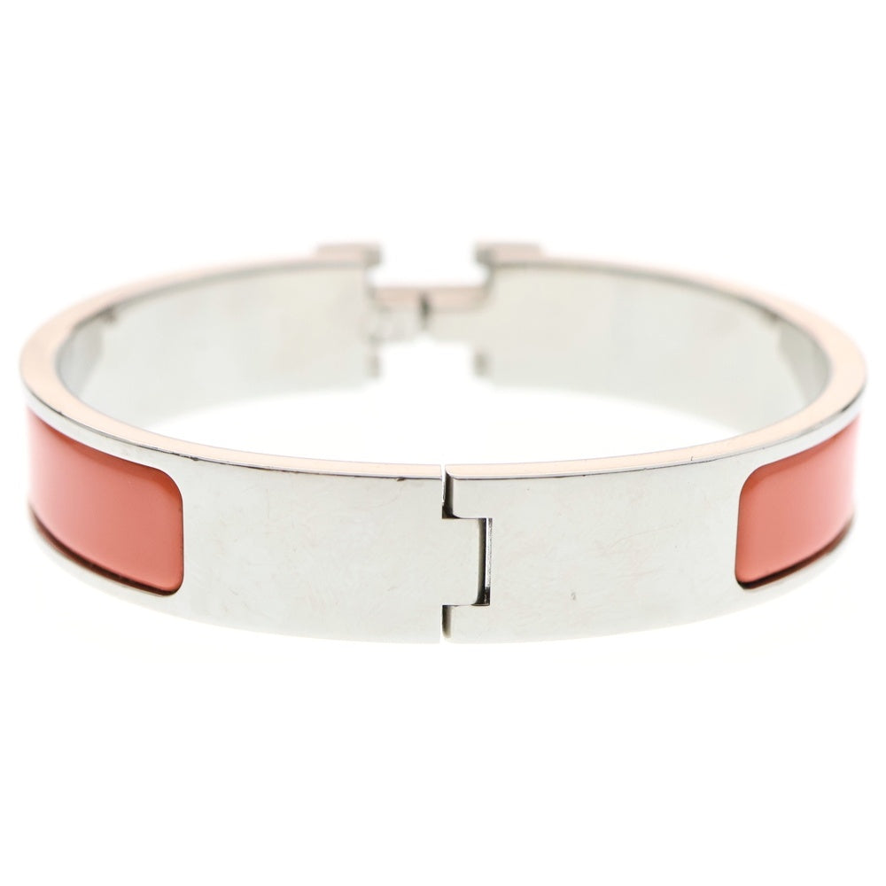 HERMES(エルメス) クリッククラックPM ブレスレット バングル シルバー金具 オレンジ