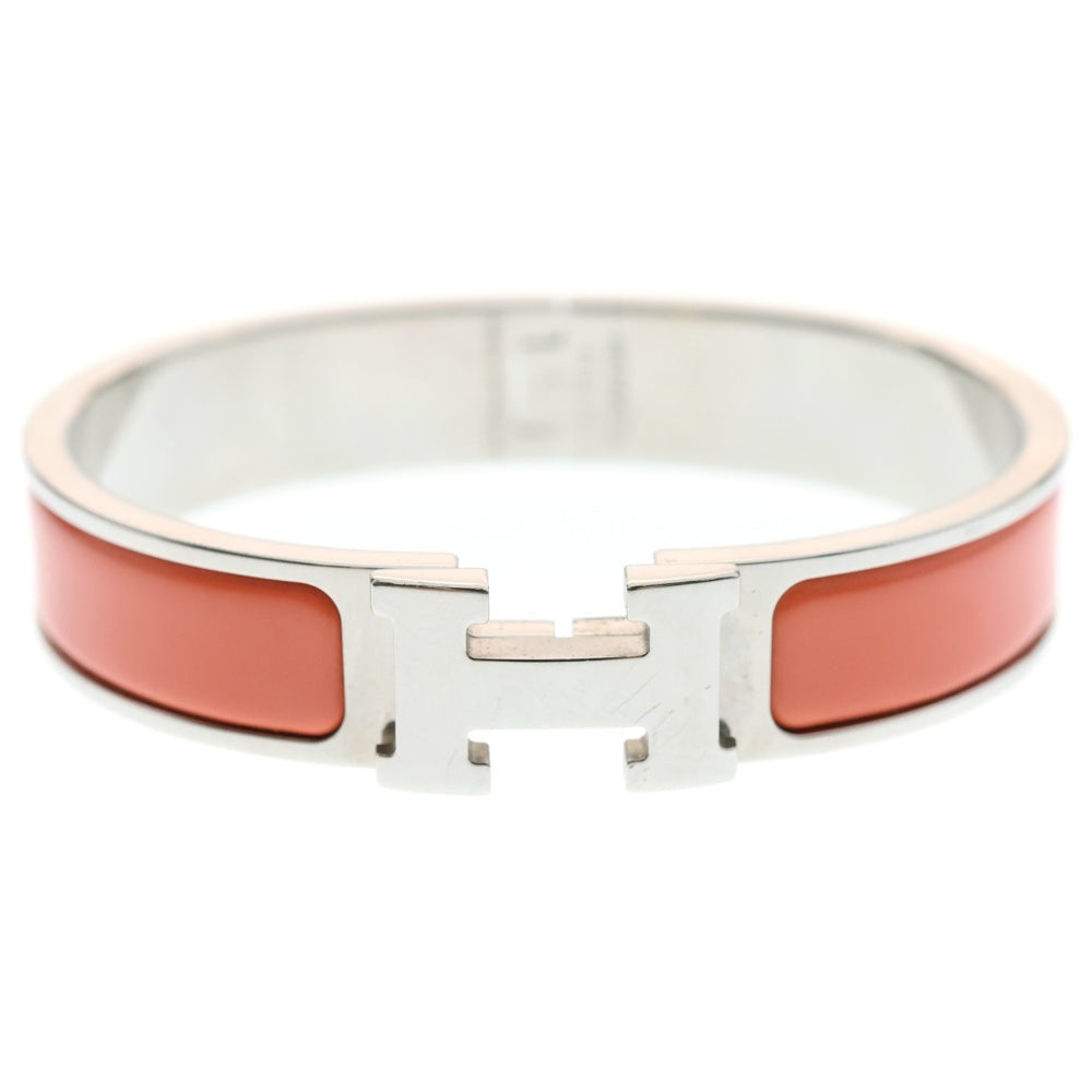 HERMES(エルメス) クリッククラックPM ブレスレット バングル シルバー金具 オレンジ