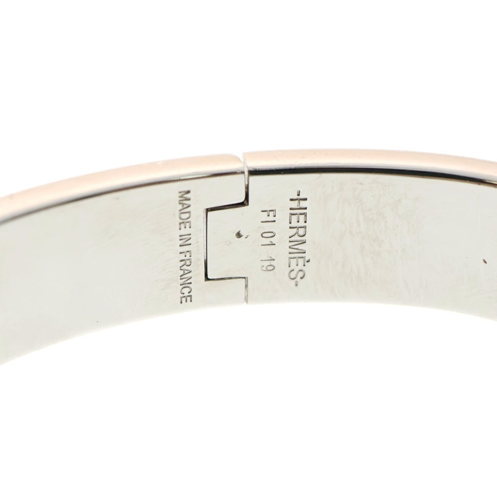 HERMES(エルメス) クリッククラックPM ブレスレット バングル シルバー金具 オレンジ
