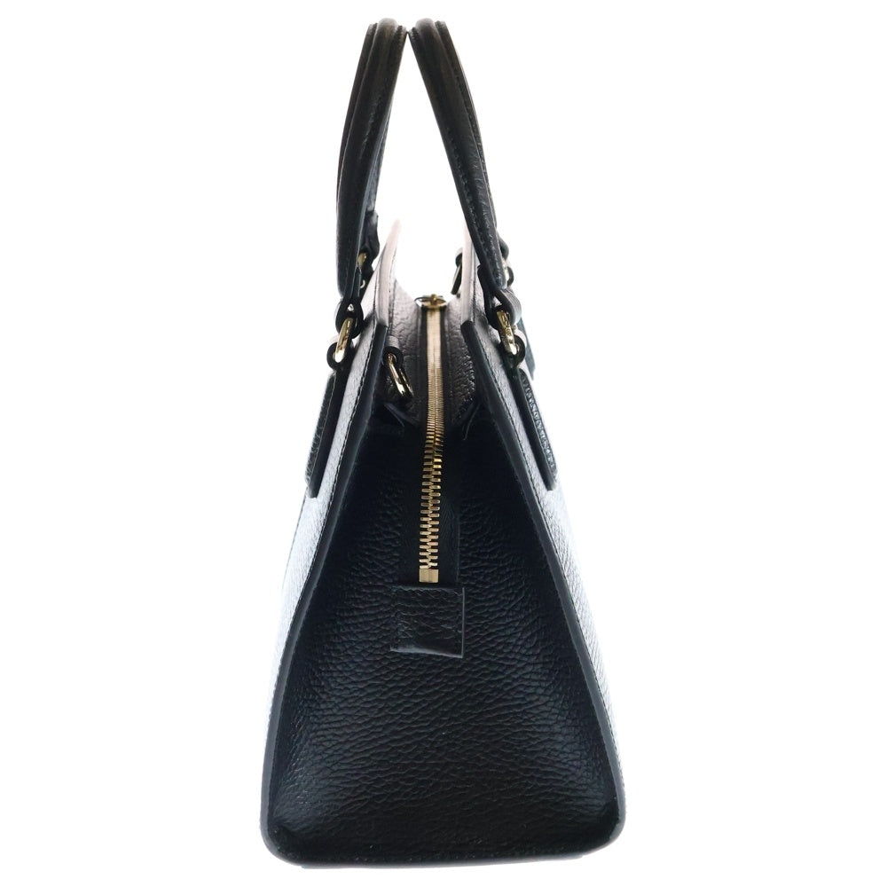GUCCI(グッチ) インターロッキングG ソーホー レザー 2WAY ハンド ショルダーバッグ シルバー金具 ブラック 607722