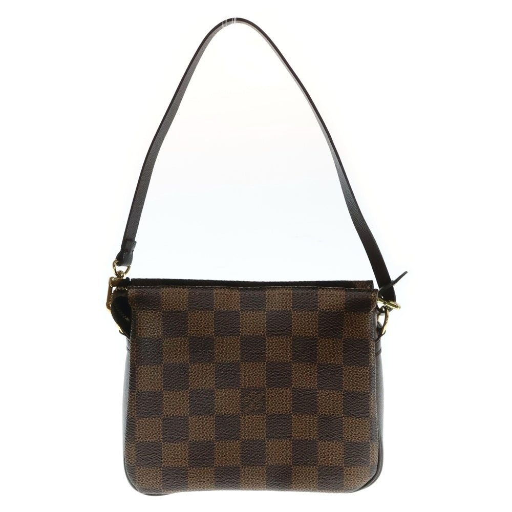LOUIS VUITTON(ルイヴィトン) ダミエ トゥルースメイクアップ ミニハンドバッグ ミニバッグ ポーチ ブラウン レザー×PVC ゴールド金具 N51982