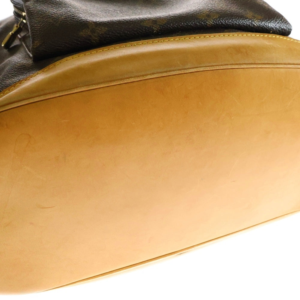 LOUIS VUITTON(ルイヴィトン) モンスリGM モノグラム レザー リュックサック バックパック ゴールド金具 ブラウン M51135
