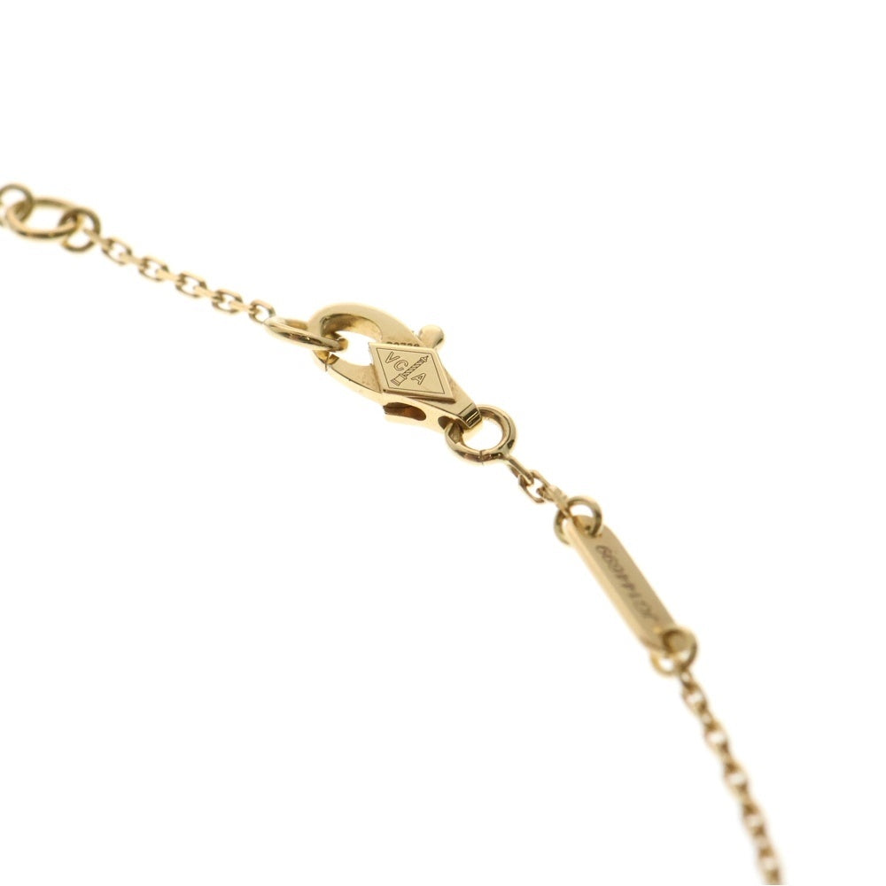 Van Cleef & Arpels(ヴァンクリーフアンドアーペル) スイートアルハンブラ パピヨン マザーオブパール チェーンブレスレット Au750YG イエローゴールド レディース VCARF69000