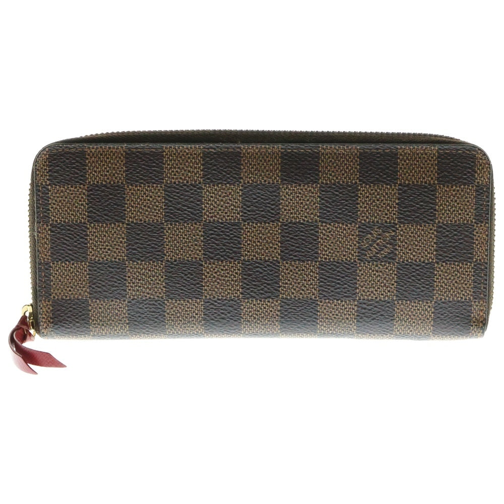 LOUIS VUITTON(ルイヴィトン) ダミエ ポルトフォイユ・クレマンス スリーズ ロングウオレット 長財布 ブラウン ゴールド金具 レザー×PVC N60534