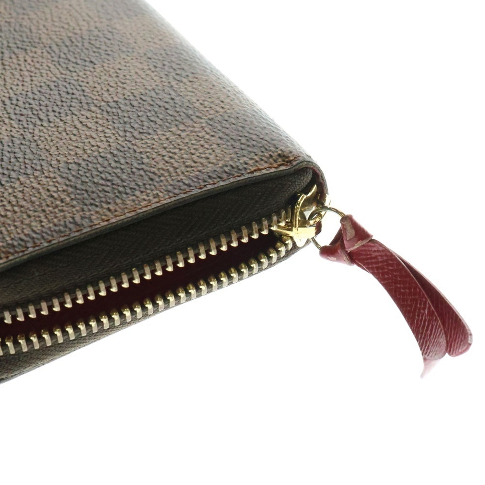 LOUIS VUITTON(ルイヴィトン) ダミエ ポルトフォイユ・クレマンス スリーズ ロングウオレット 長財布 ブラウン ゴールド金具 レザー×PVC N60534