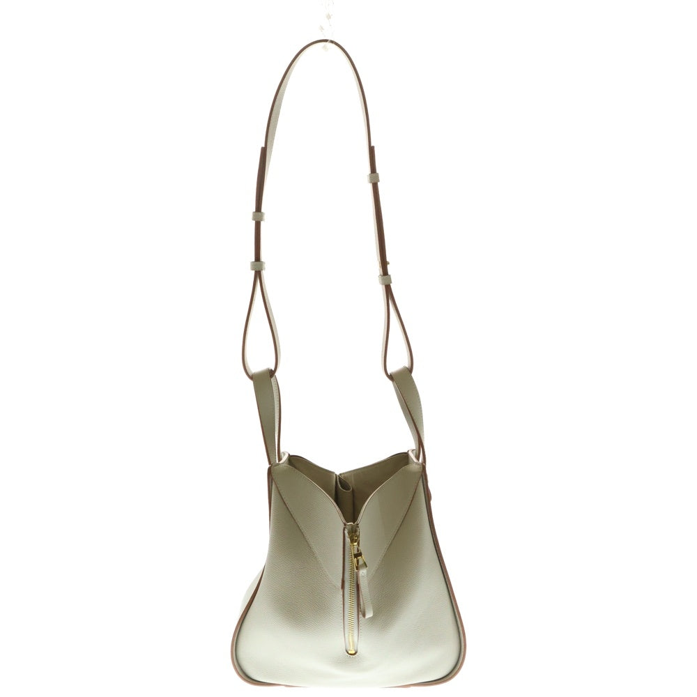 LOEWE(ロエベ) ハンモック スモール 2wayハンドバッグ ショルダーバッグ ペブルグレイン カーフレザー ソフトホワイト×ブラウン