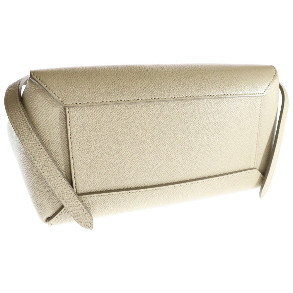 CELINE(セリーヌ) ベルトバッグ マイクロ レザー 2WAY ハンド ショルダーバッグ ゴールド金具 ベージュ