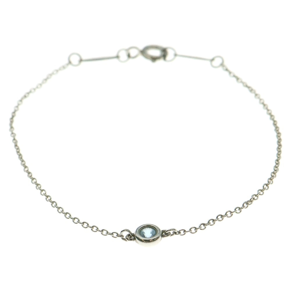 TIFFANY&Co(ティファニー) バイザヤード アクアマリン ブレスレット チェーン ブルー×シルバー SV925 0.9g