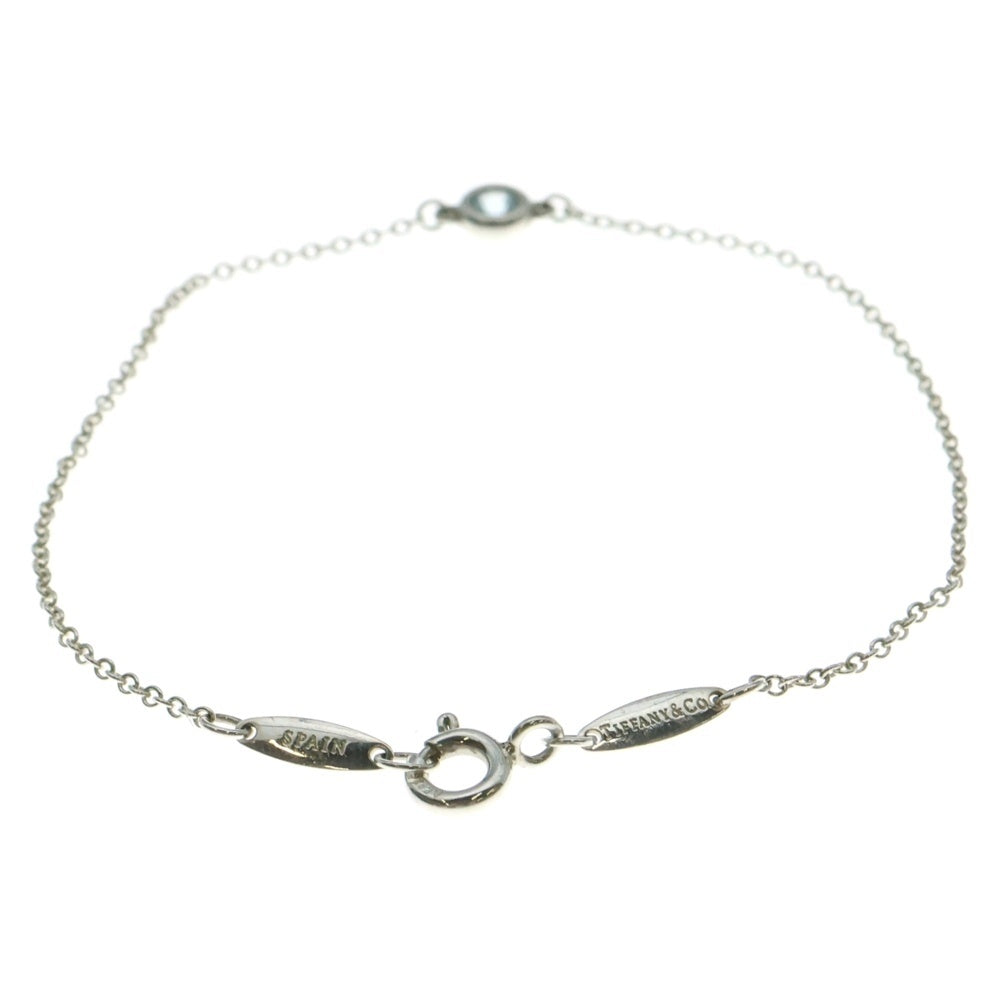 TIFFANY&Co(ティファニー) バイザヤード アクアマリン ブレスレット チェーン ブルー×シルバー SV925 0.9g