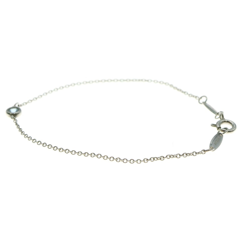 TIFFANY&Co(ティファニー) バイザヤード アクアマリン ブレスレット チェーン ブルー×シルバー SV925 0.9g