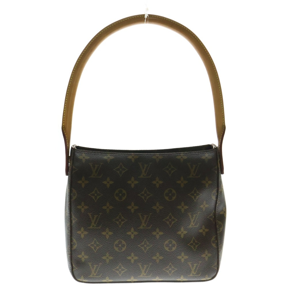 LOUIS VUITTON(ルイヴィトン) モノグラム ルーピングMM ハンドバッグ ワンショルダーバッグブラウン ゴールド金具 レザー×PVC M51146