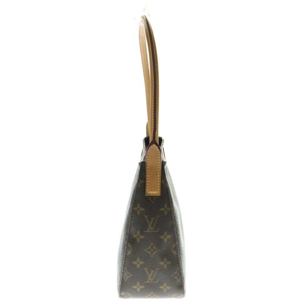 LOUIS VUITTON(ルイヴィトン) モノグラム ルーピングMM ハンドバッグ ワンショルダーバッグブラウン ゴールド金具 レザー×PVC M51146