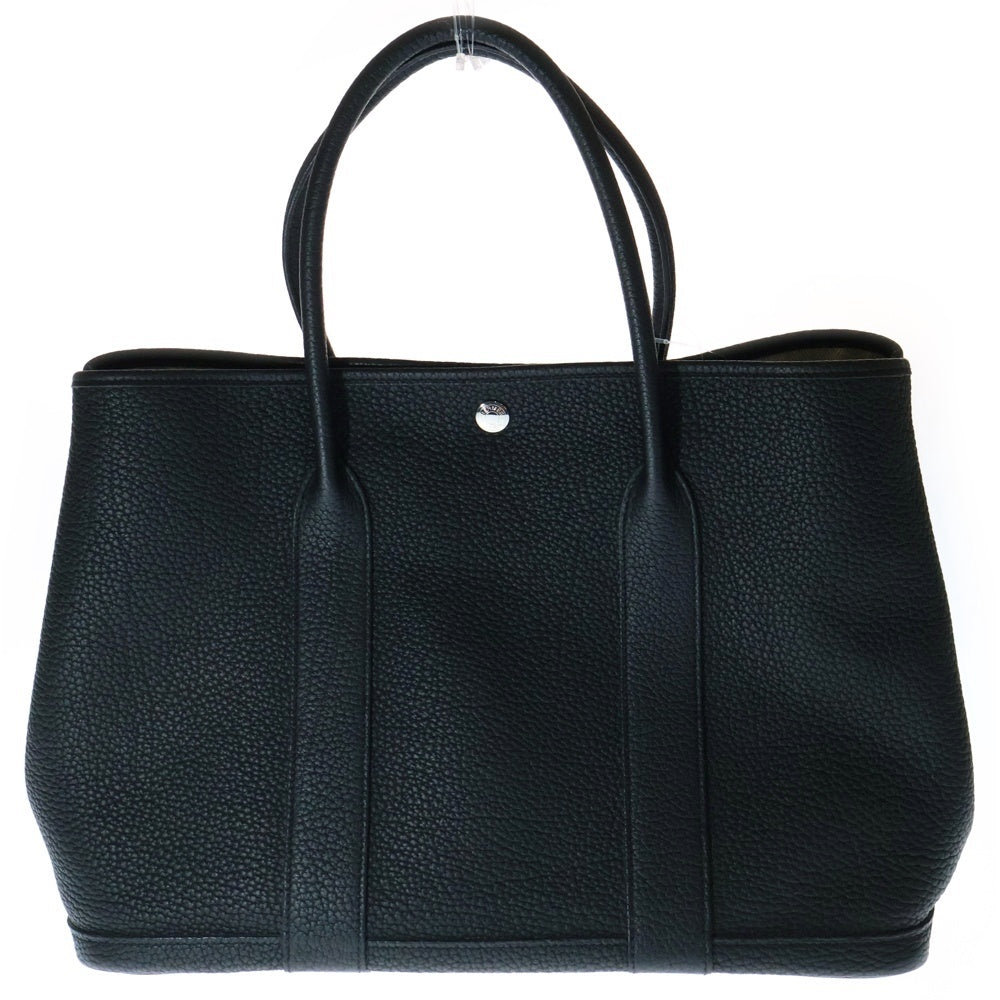 HERMES(エルメス) ガーデンパーティPM ネゴンダ レザーハンドバッグ ブラック レディース C刻印