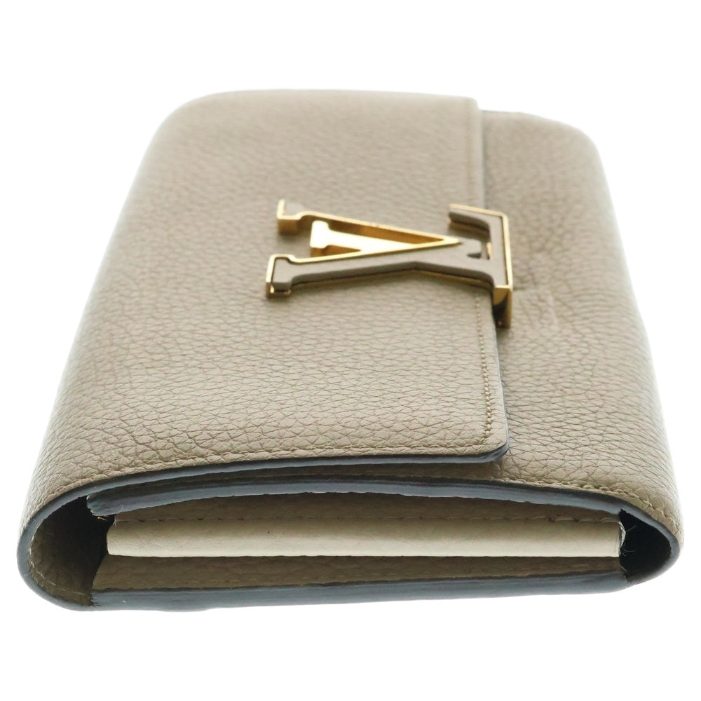 LOUIS VUITTON(ルイヴィトン) ポルトフォイユ カプシーヌ ロングウォレット 長財布 カードケース ベージュ ゴールド金具 レザー M61249