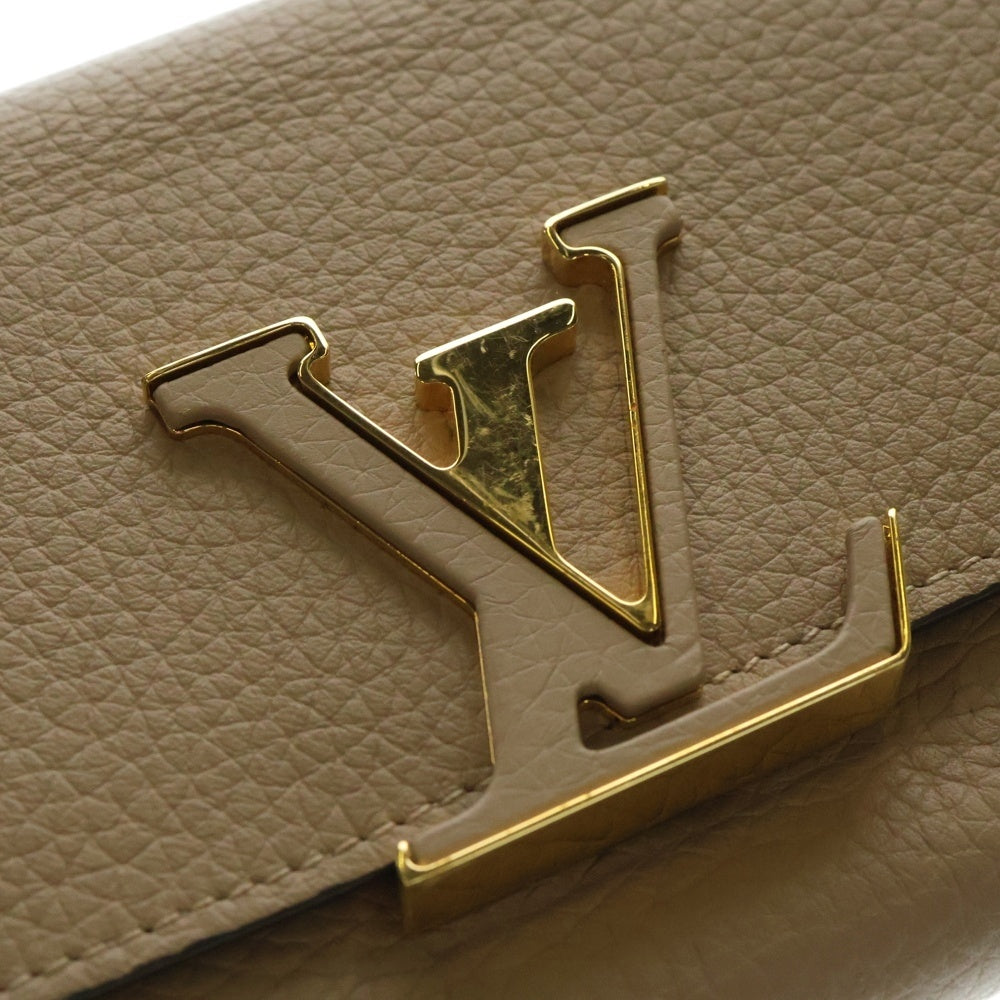 LOUIS VUITTON(ルイヴィトン) ポルトフォイユ カプシーヌ ロングウォレット 長財布 カードケース ベージュ ゴールド金具 レザー M61249
