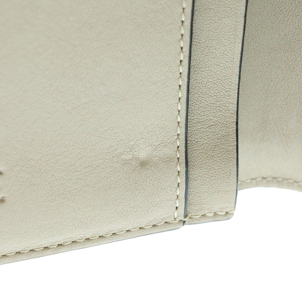 LOEWE(ロエベ) バーティカルウォレット ロングウォレット 長財布 ライトグリーン×ブラウン シルバー金具 レザー