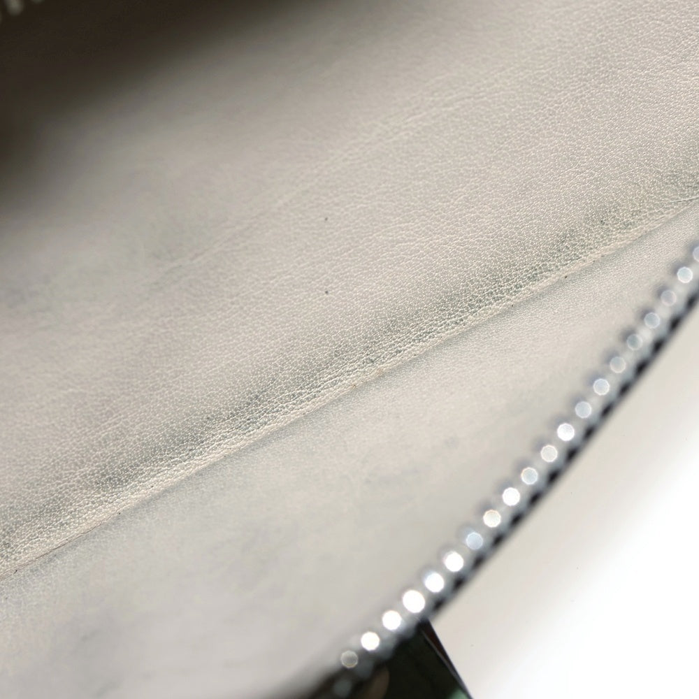 LOEWE(ロエベ) バーティカルウォレット ロングウォレット 長財布 ライトグリーン×ブラウン シルバー金具 レザー