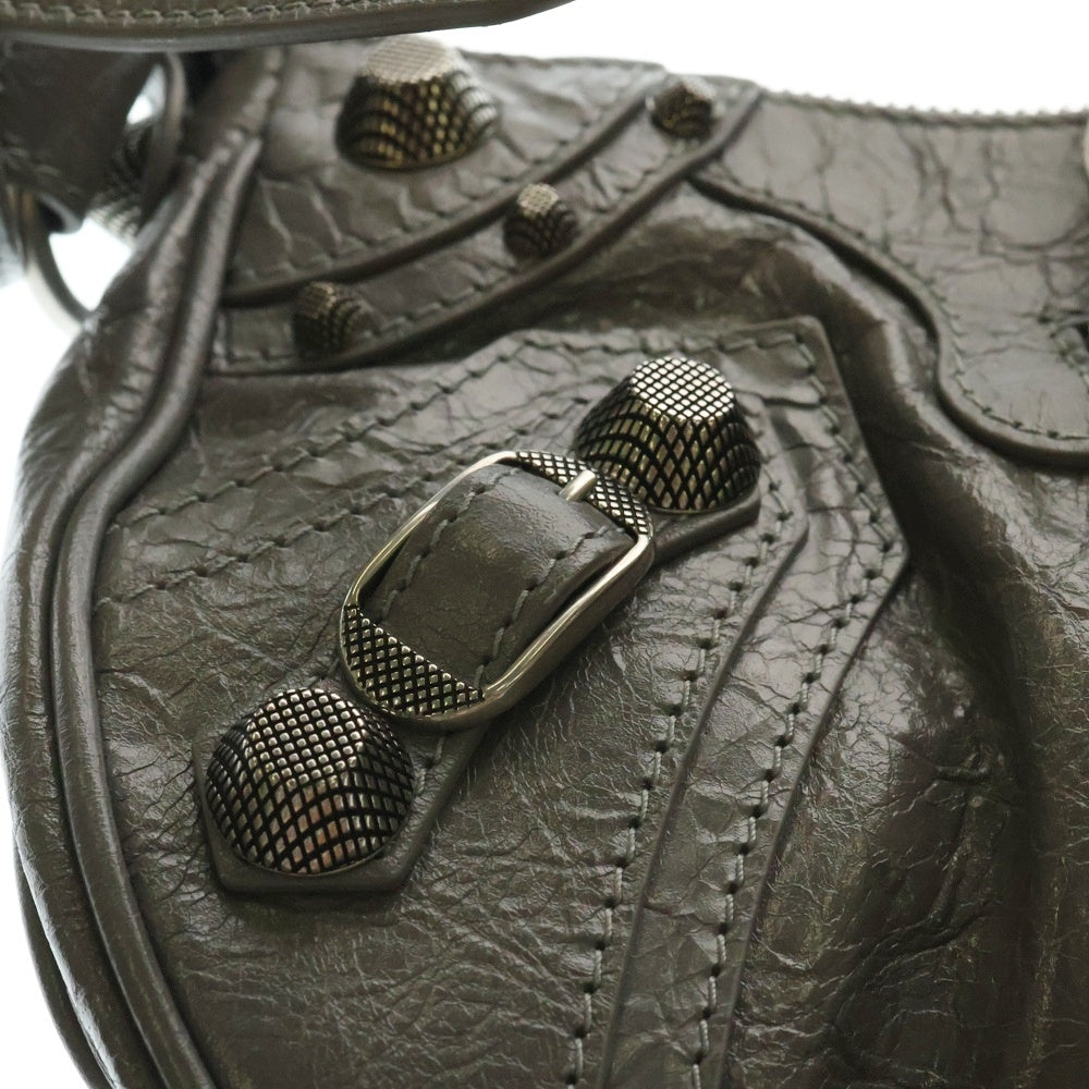 BALENCIAGA(バレンシアガ) ル カゴール ショルダーバッグ ワンショルダーバッグ グレージュ レザー シルバー金具 671307