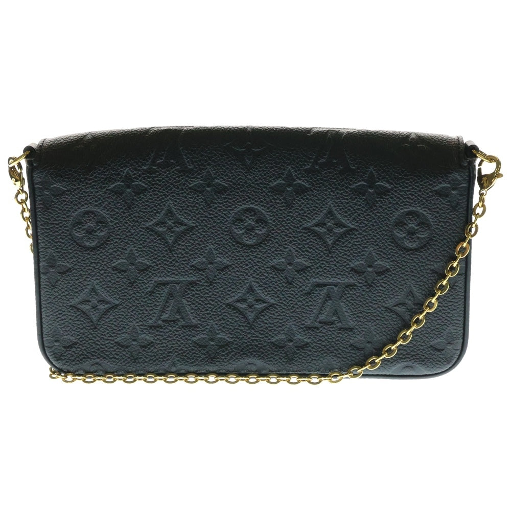 LOUIS VUITTON(ルイヴィトン) ポシェット フェリシー モノグラムアンプラント エンボスレザー チェーンショルダーバッグ ゴールド金具 ブラック M82477