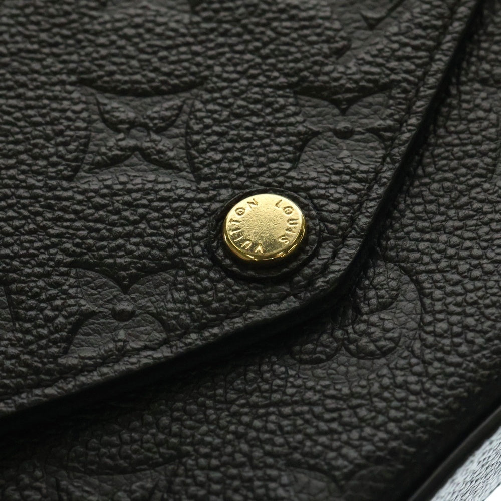 LOUIS VUITTON(ルイヴィトン) ポシェット フェリシー モノグラムアンプラント エンボスレザー チェーンショルダーバッグ ゴールド金具 ブラック M82477
