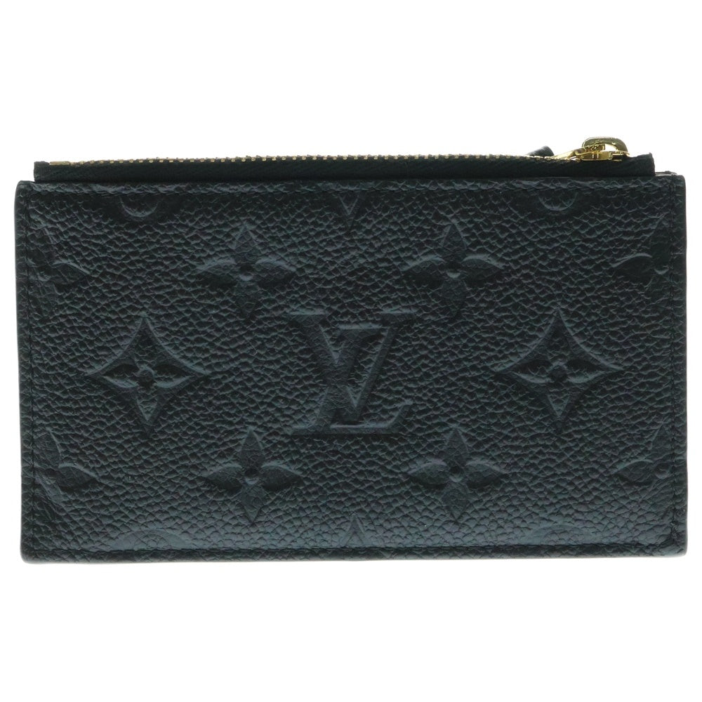 LOUIS VUITTON(ルイヴィトン) モノグラム アンプラント ポルトカルトジップ フラグメントケース カードケース 小物入れ ブラック ゴールド金具 レザー M68339