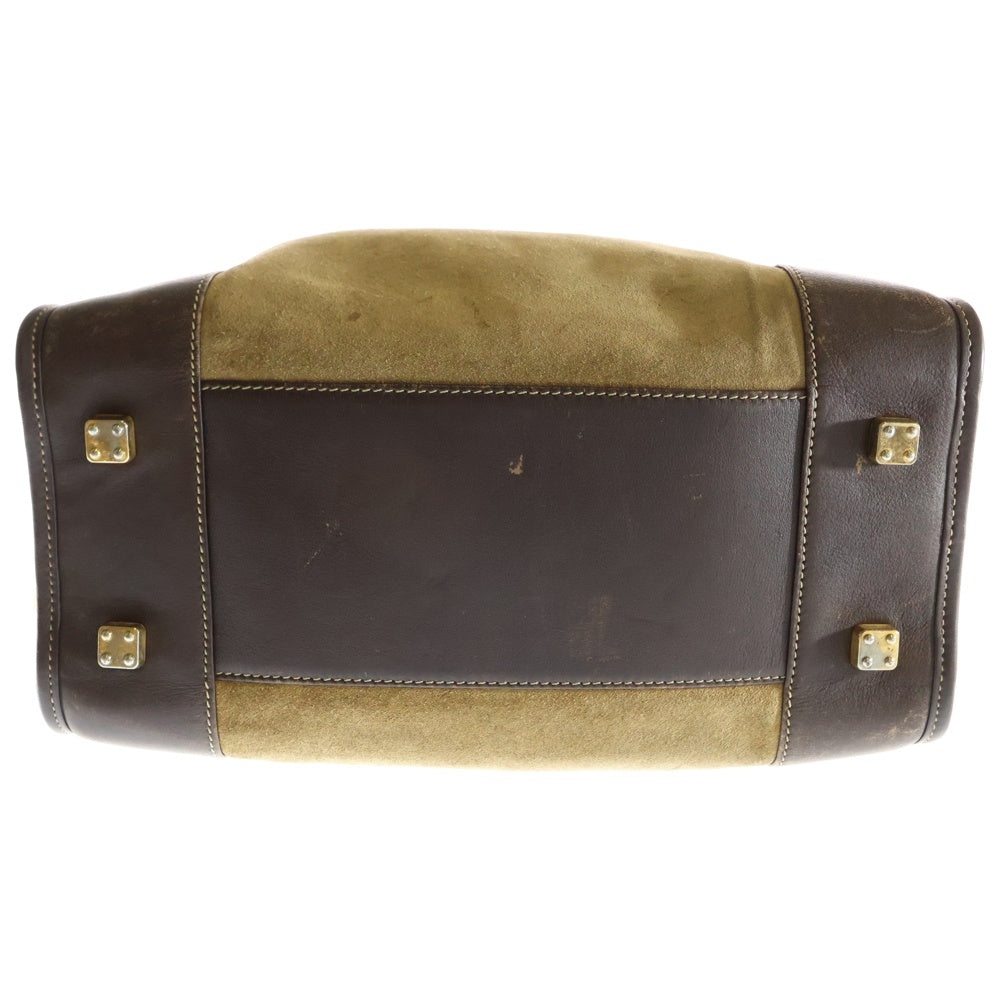 LOEWE(ロエベ) アナグラム アマソナ ハンドバッグ ブラウン スエード