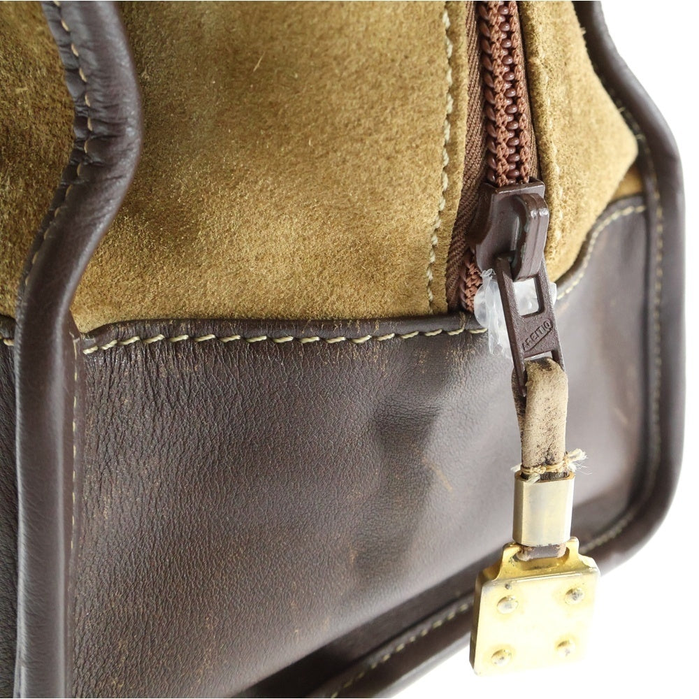 LOEWE(ロエベ) アナグラム アマソナ ハンドバッグ ブラウン スエード