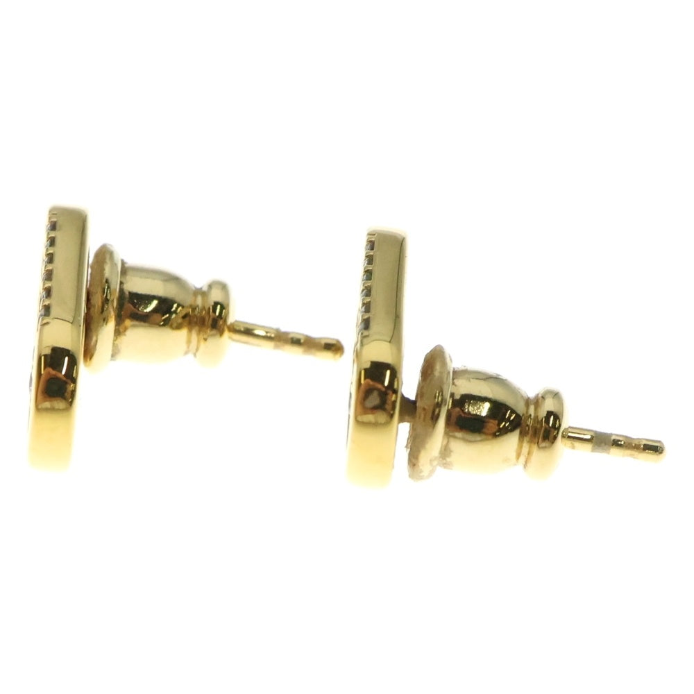 FENDI(フェンディ) オーロック ラインストーン ピアス ゴールド GP FFロゴ