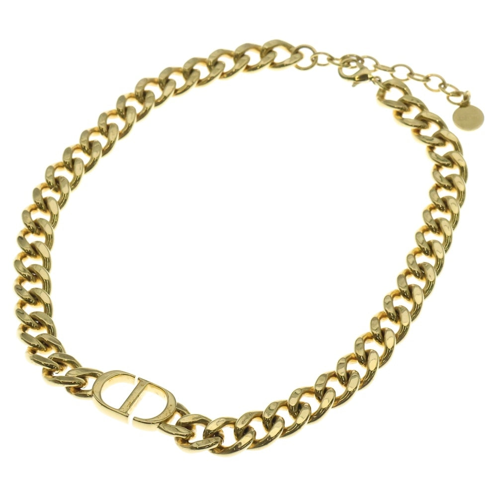 美品✨Dior　ディオール　チョーカー チェーン ネックレス　ゴールド　CDロゴ バイセル公式】クリスチャンディオール ロゴ チェーン