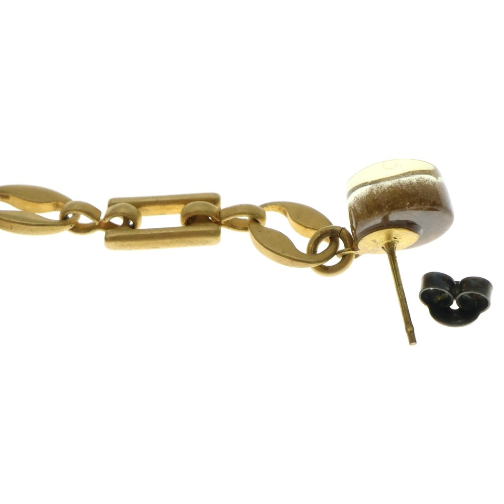 CHANEL(シャネル) ココマーク クローバー レジン チェーン ドロップピアス ゴールド 01C