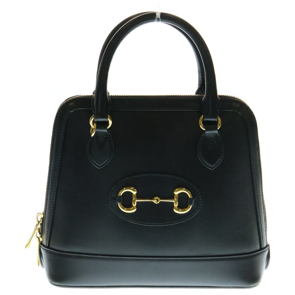 GUCCI(グッチ) ホースビット1955 レザー 2WAY ハンド ショルダーバッグ ゴールド金具 ブラック 621220