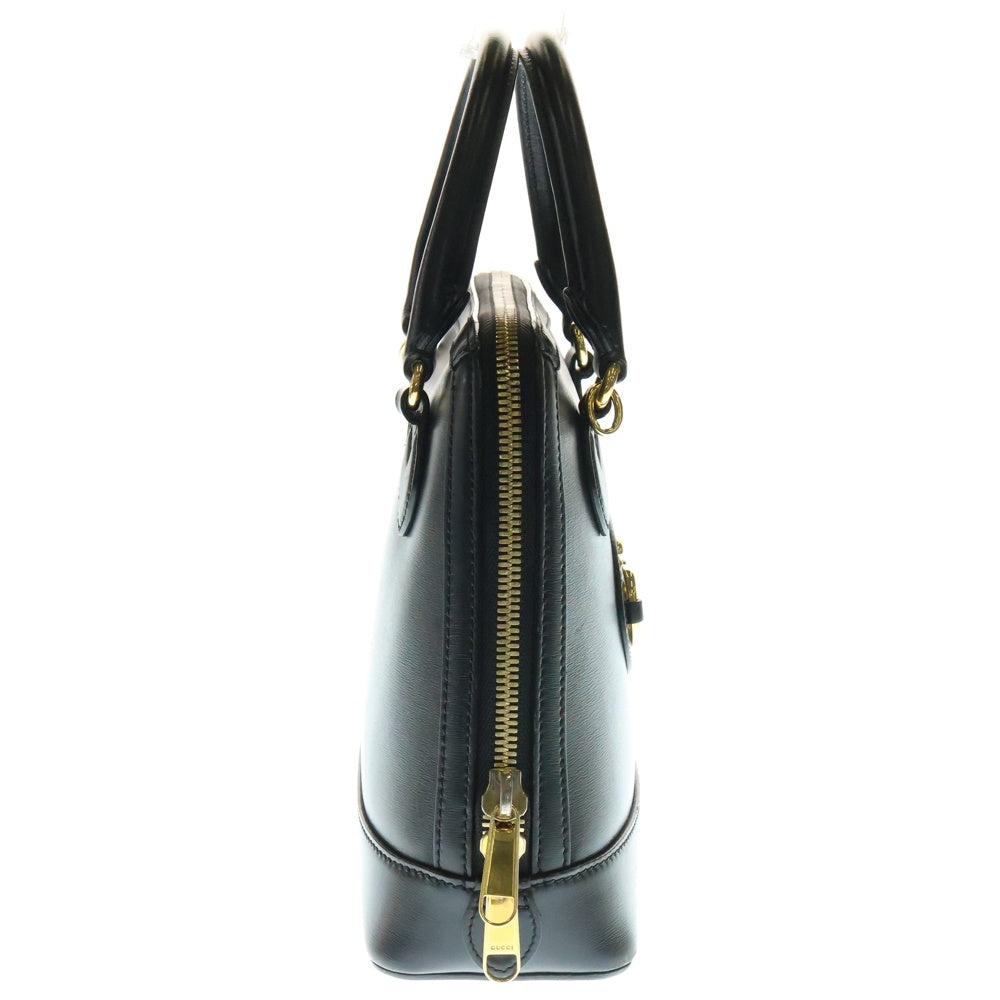 GUCCI(グッチ) ホースビット1955 レザー 2WAY ハンド ショルダーバッグ ゴールド金具 ブラック 621220
