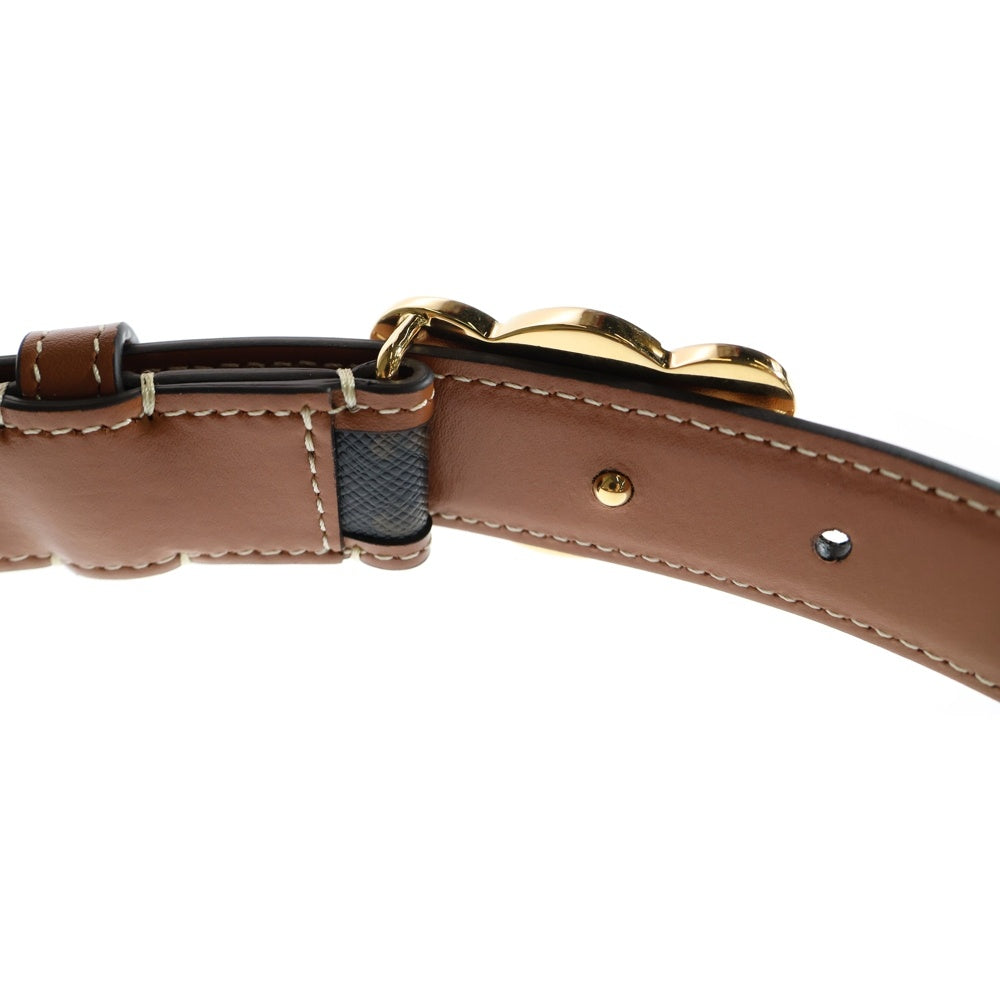 CELINE(セリーヌ) トリオンフ ベルト ブラウン ゴールド金具 PVC 75