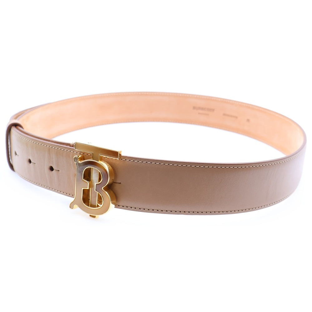 BURBERRY(バーバリー) TBロゴ ベルト ブラウン ゴールド金具 レザー