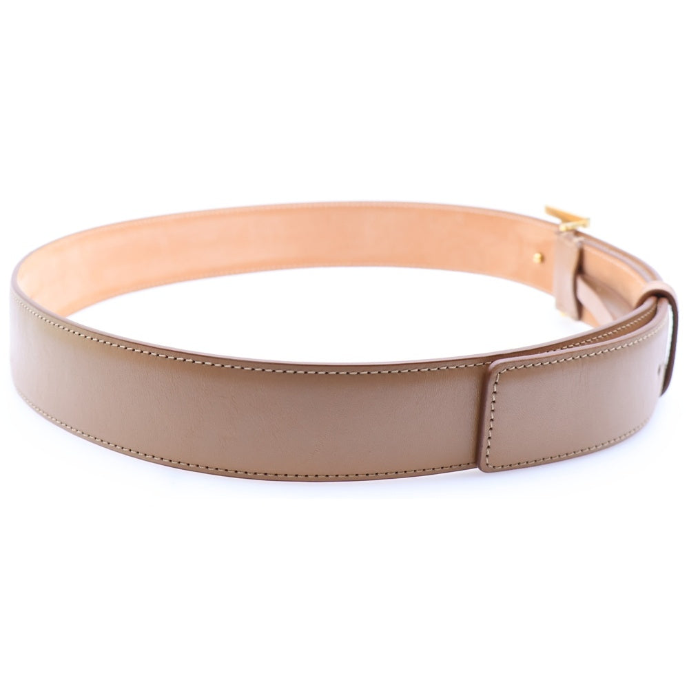 BURBERRY(バーバリー) TBロゴ ベルト ブラウン ゴールド金具 レザー