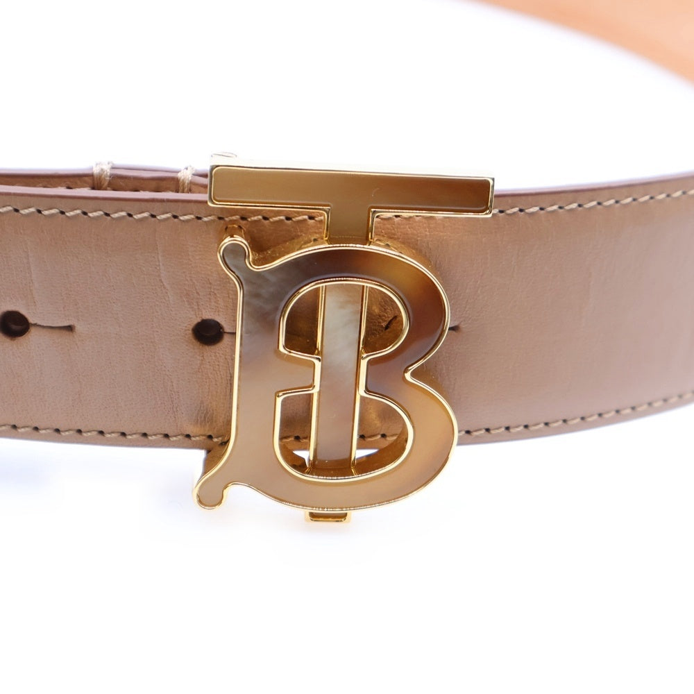 BURBERRY(バーバリー) TBロゴ ベルト ブラウン ゴールド金具 レザー